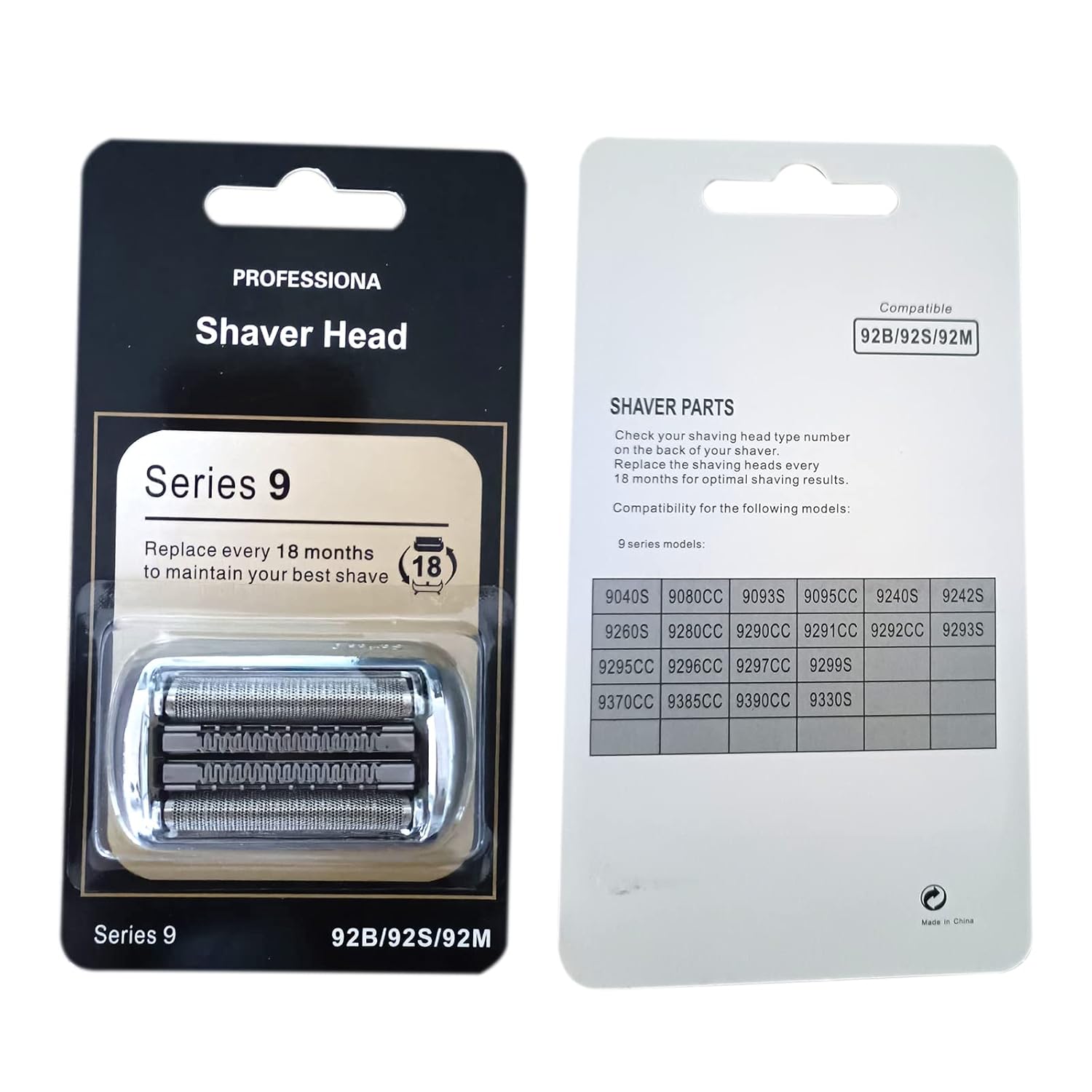 

2025 Новая Серия 9 92S 92M/94M Запасная Сетка и Режущий Блок Бритвенная Головка для бритв Braun 9 серии (серии моделей, начинающиеся с 90xx 92XX) Серебряный чёрный