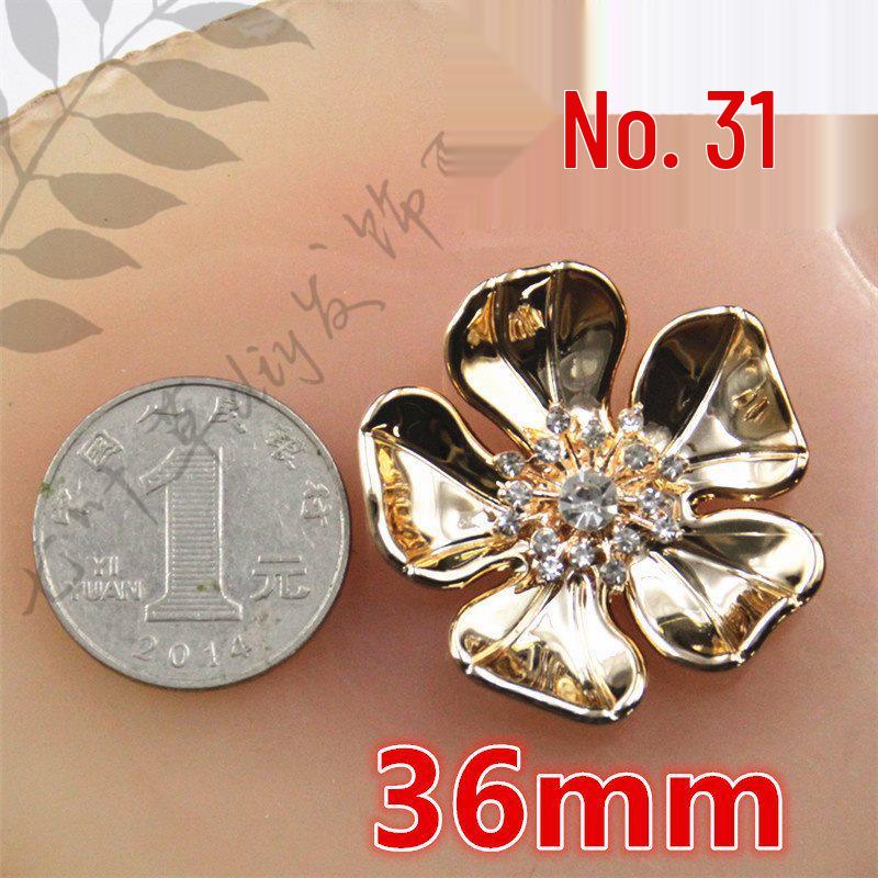 ABS Imitation Pearl Large Flower Center with Three, Four, and Five-Petal Options