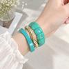 3Pcs/Set Stackable Irregular Waves Bangle Chunky Cuff Bangle Boho Bangle Bracelet  for Women