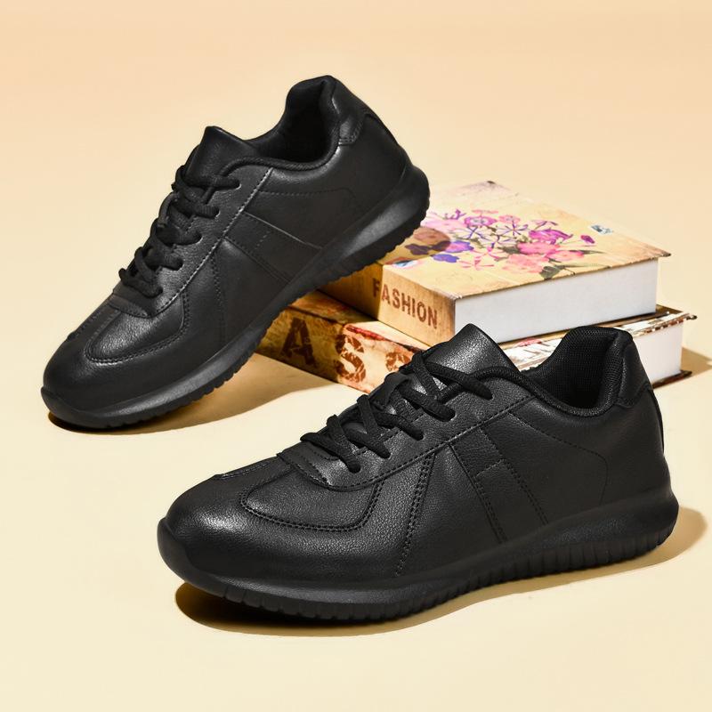 

Большой размер 48 поварская обувь, водонепроницаемая, нескользящая и маслостойкая для мужчин и женщин, рабочая обувь для предприятий общественного питания, полностью черные кожаные кроссовки 37