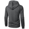 Men Fall Winter Hoodie Solid Color Drawstring Long Sleeves Jacquard Design Hooded Elastic Cuff And Hem Thin Daily Wear Casual Sport Top