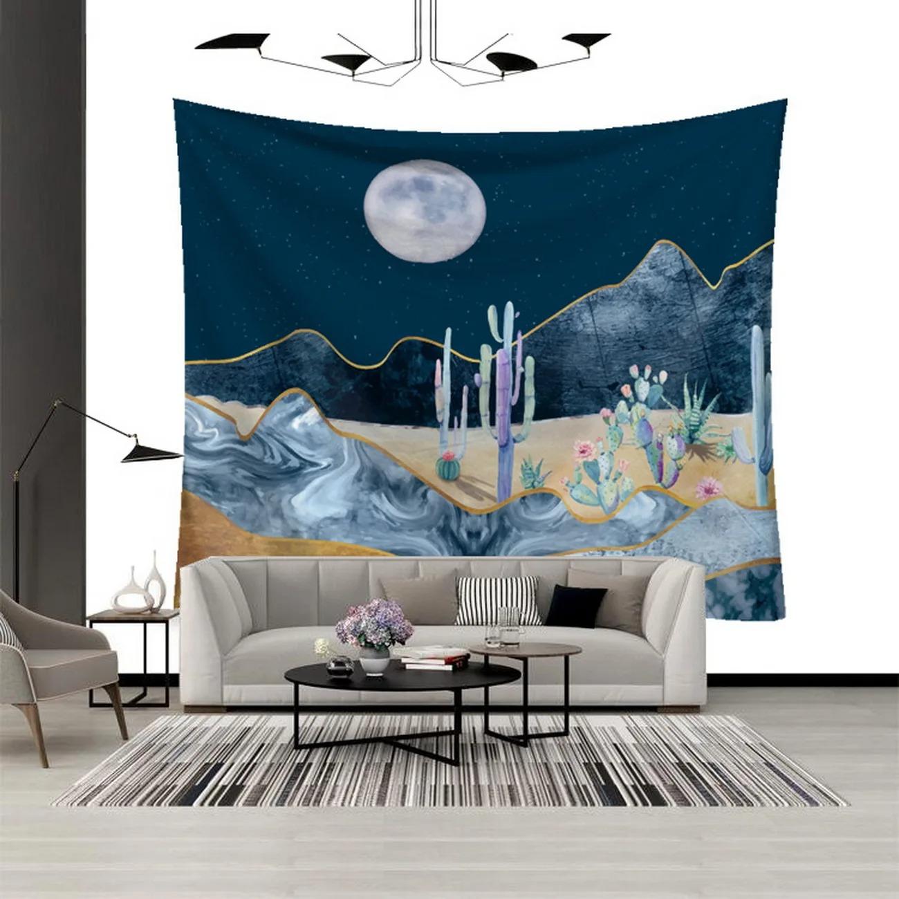 Горная река абстрактный декоративный гобелен домашний декор стены офис гостиная гобелен — фото 3