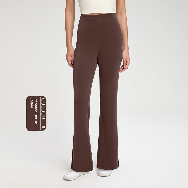 

Lu Same Rib Sports Casual Pants for Women High Waist Slim Looking Modal Loose Drooping Wide-Leg Pants Yoga Pants Espresso XL
