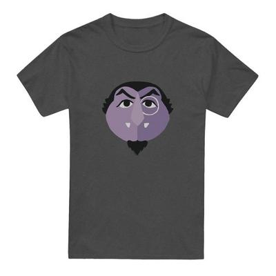 Sesame Street Unisex Adult Glower Count Von Count Heather T-Shirt