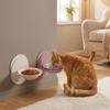 Wall Mounted Ceramic Cat Bowl Neck Protection Detachable Elevated Cat Water Bowl with Magnetic Stand Adjustable Height