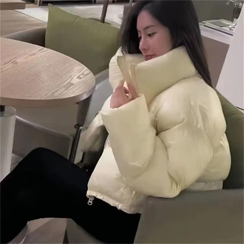 Parka Invernali da Donna Streetwear Spesso All-Match Giacca in Piuma da Donna Comodo Semplice Corto Caldo Cappotto