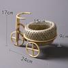 Newborn Photography Props Handmade Bamboo Rattan Bicycle Ornament Small Bamboo Basket Take Photo Props Living Room Decoration