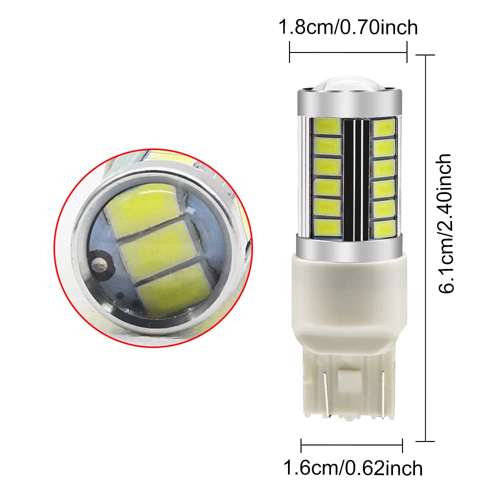 Aoling 7443 LED T20 Double LED White Car 360° Glow with Super Diffused