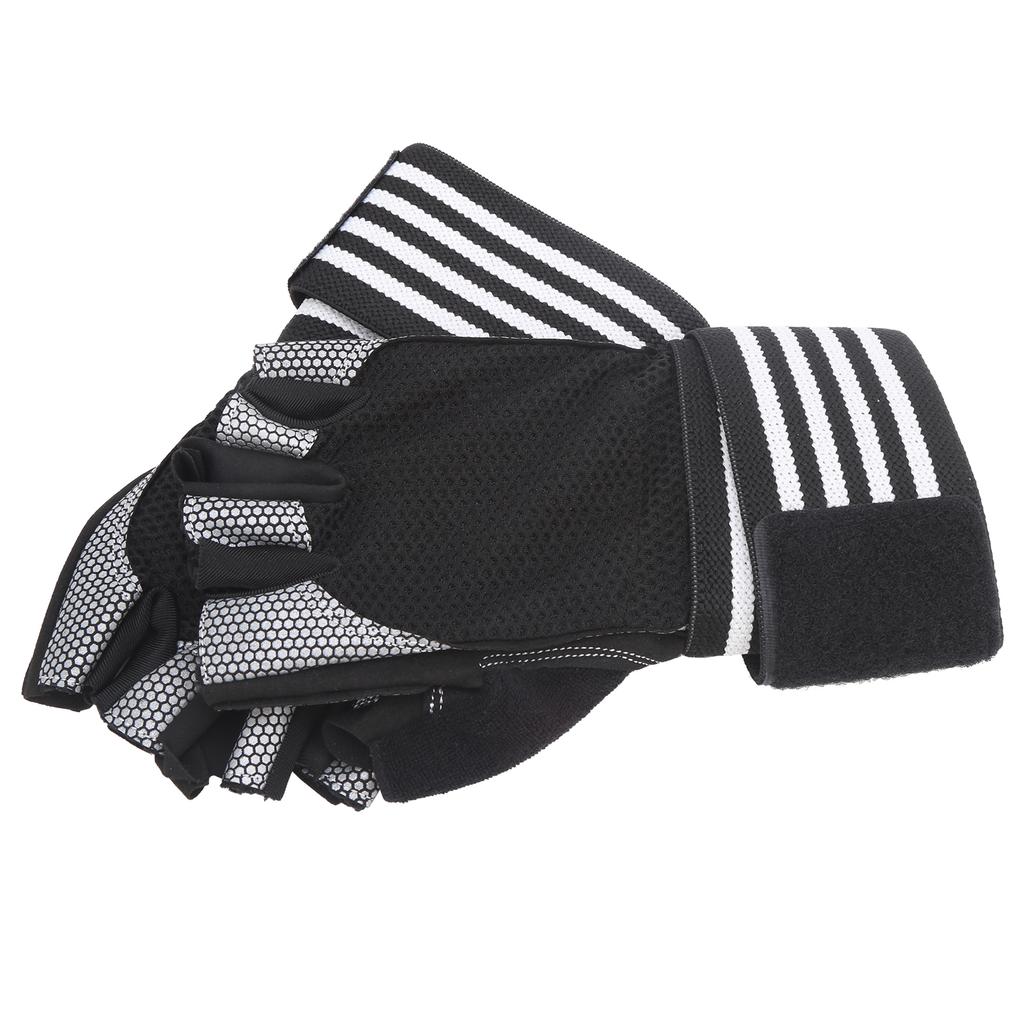 Half Finger Cycling Protective Gloves AntiSlip Brthable Gloves(Red )