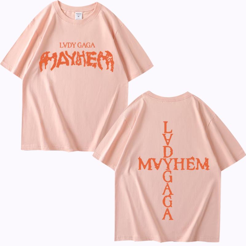 Lady Gaga Mayhem New Album T Shirt men women Oversized 100% Cotton cool Hot sale short sleeve Summer print Unisex plus size tops