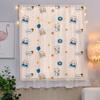 Window Cartoon Curtain Double Layer Lace Velcro Home Decorative Drapes Blackout