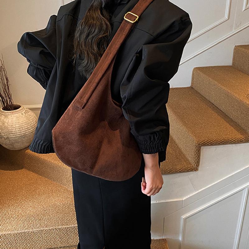 Women's High Capacity Pu Leather Shoulder Bag Winter New Fashion Retro Hobo Bag Luxury Brand Designer Handbags