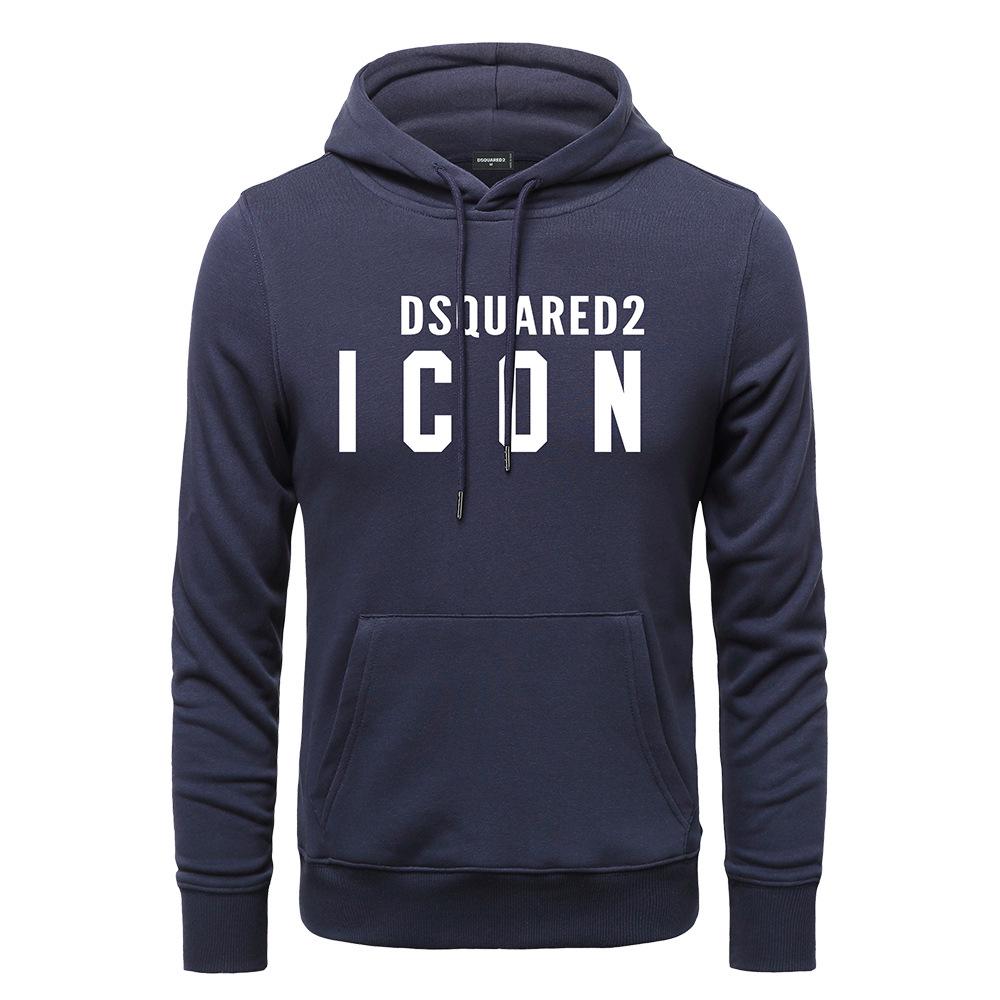 Men's Trendy Autumn Street Style Hooded Jacket and Sweatshirt Set 