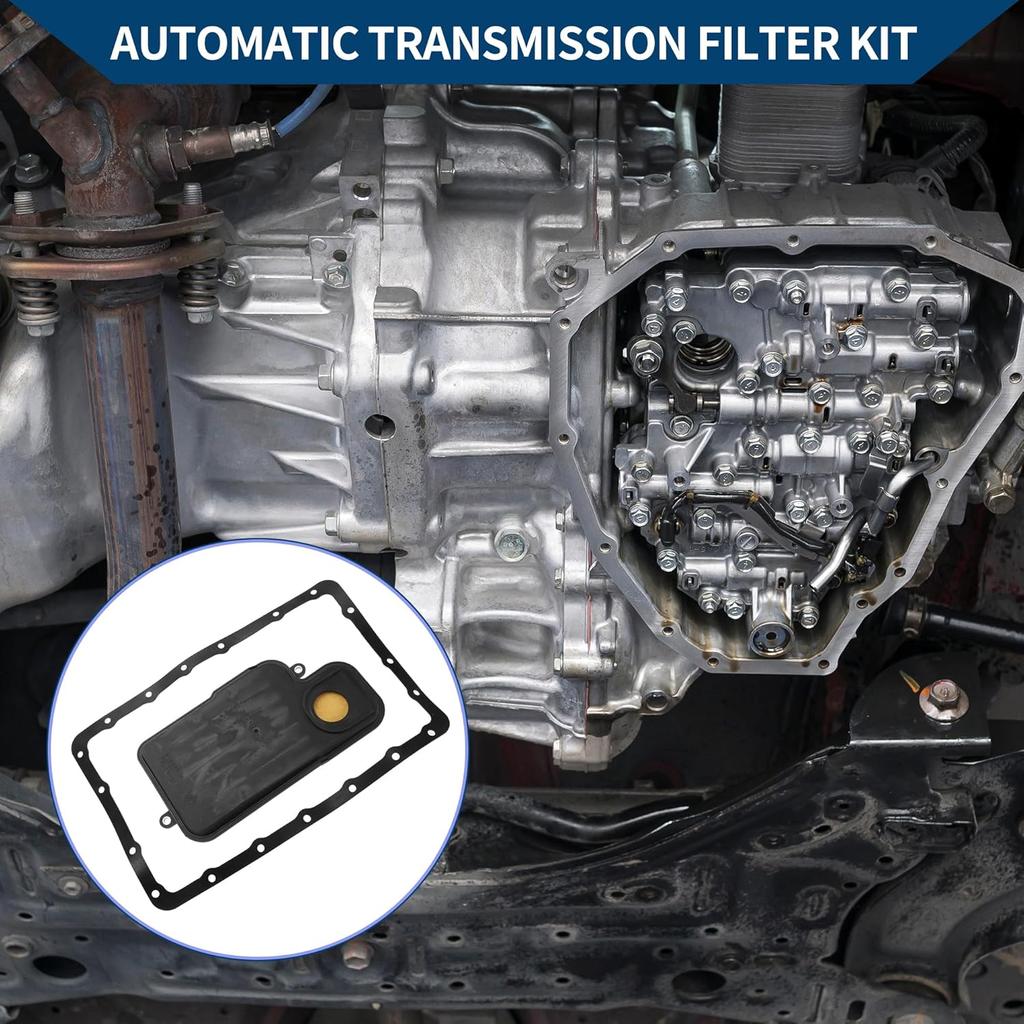No.MR357710 Automatic Transmission Filter Kit with Gasket for Mitsubishi Montero 1999-2001 Transmission Oil Filter Set Metal Plastic 1 Set Silver