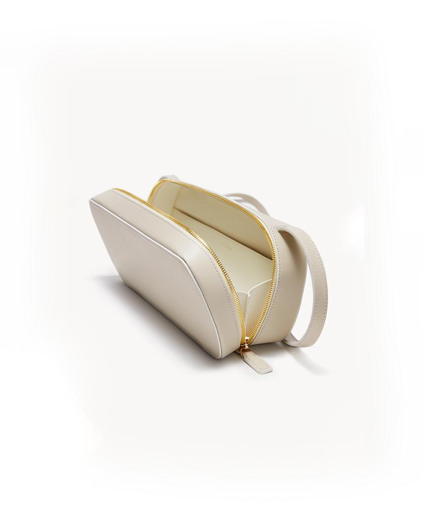 Clave Kelly Cream White Shoulder Bag