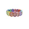 Elegant Geometric Enamel Bracelet With Crystal Accents Women Alloy Fashion Jewelry