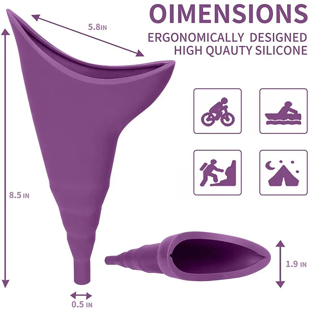 Reusable Femme Urinating Silicone Urinal Female Outdoor Travel Camping Women Pee Funnel For Women Standing Piss Women Urinal