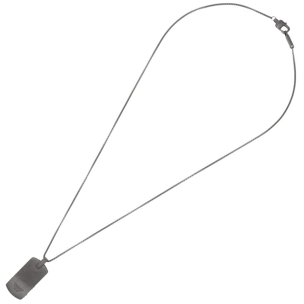 Emporio Armani Necklace Pendant in Black/Gunmetal [Used]