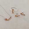 Carnelian Jewelry Set, 925 Sterling Silver, Gift For Her, Dainty Jewelry, Women Jewelry