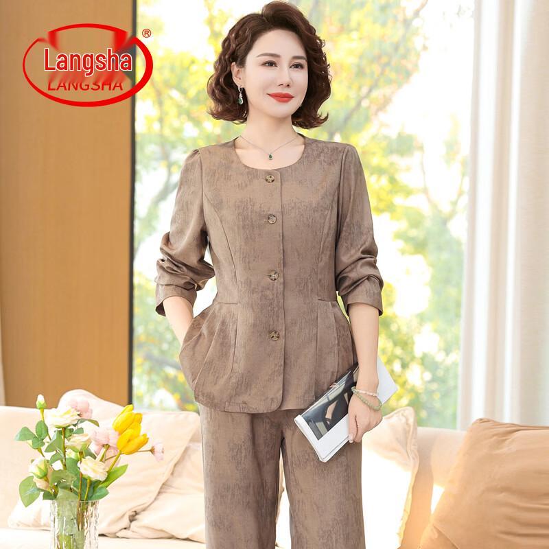 LangSha Women s Stylish Casual Two-Piece Set XL