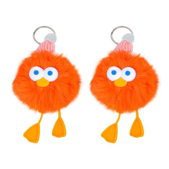1/2Pcs Plush Doll Pendant Cartoon Eggette Shape Keychain Small Lightweight Plush Doll Bag Charm Car Home Decor
