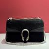 [Pre-Owned] Dionysus Small Black Suede Tiger Head Shoulder Bag - Excellent #1YCYHW2