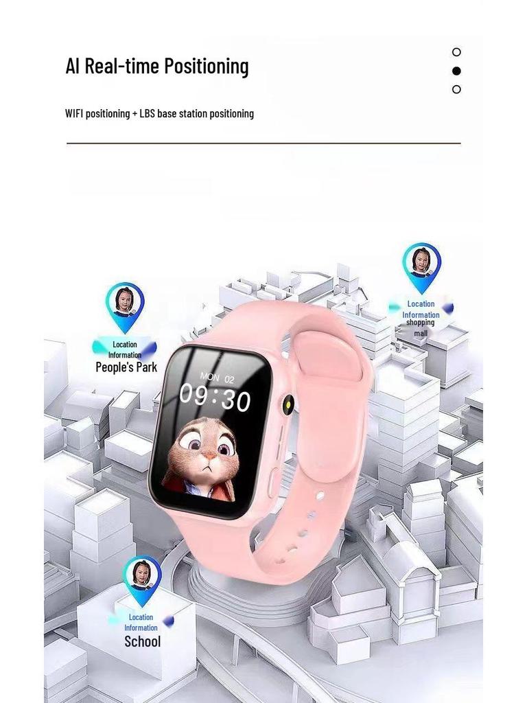 4G Kids' Smartwatch with Video Call, GPS, Alipay, and Card Slot.