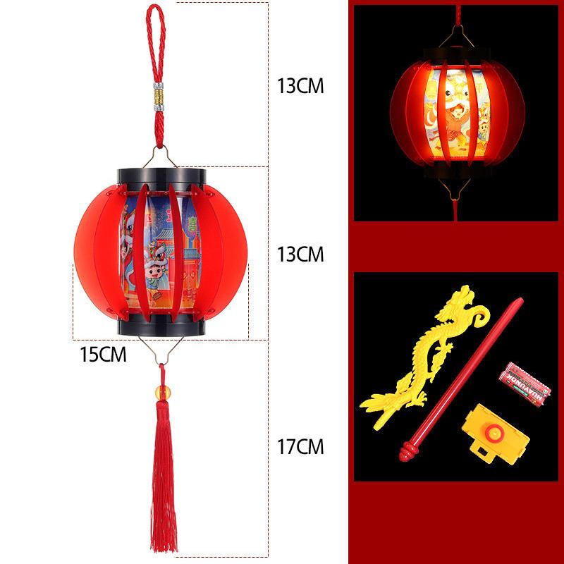 Horse Year New Year Lantern Chinese Style Red Handheld Lantern Tassel Cloth Lantern Hanging Ornament Festival Celebration