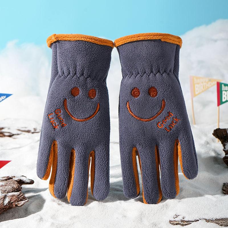 Children's Warm Gloves Plus Fleece Cold-proof Gloves