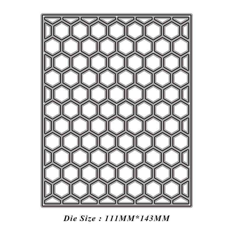 

Honeycomb Frame Carbon Steel Die for DIY Scrapbooking & Embossing - In Stock 111*143mm 32g/set серебряный