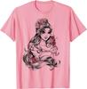 Hot Fashion Casual Disney Beauty and The Beast Belle Princess Rose Portrait T-Shirt S-4XL Four Seasons