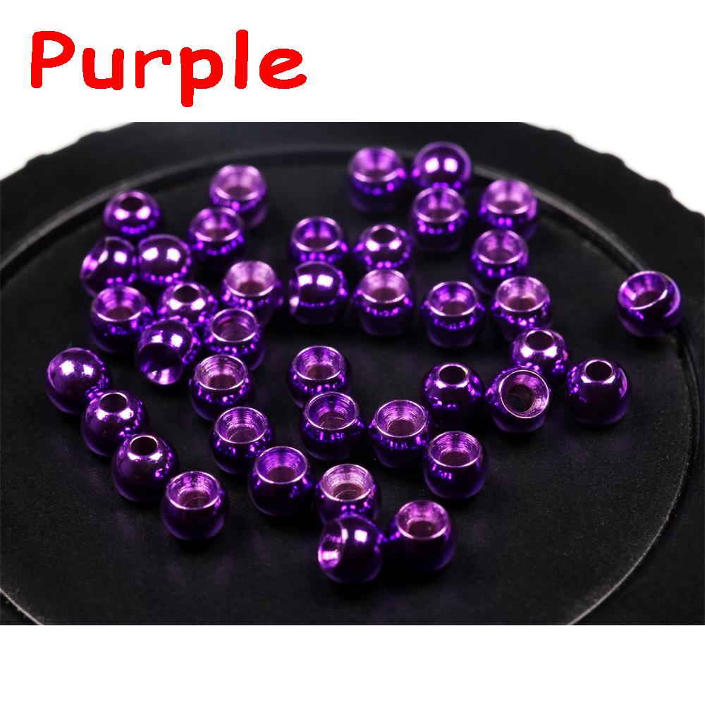 Bimoo 20PCS/Bag 5/32 3.8mm Color Brass Bead For Fly Tying Beadhead Nymph Streamer FL Pink Orange Yellow for Hook Size 8 10 12