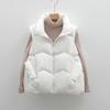 Women's Velvet Vest Women's Vest Solid Color Simple Wavy Pattern Down Jacket Loose Short Trend