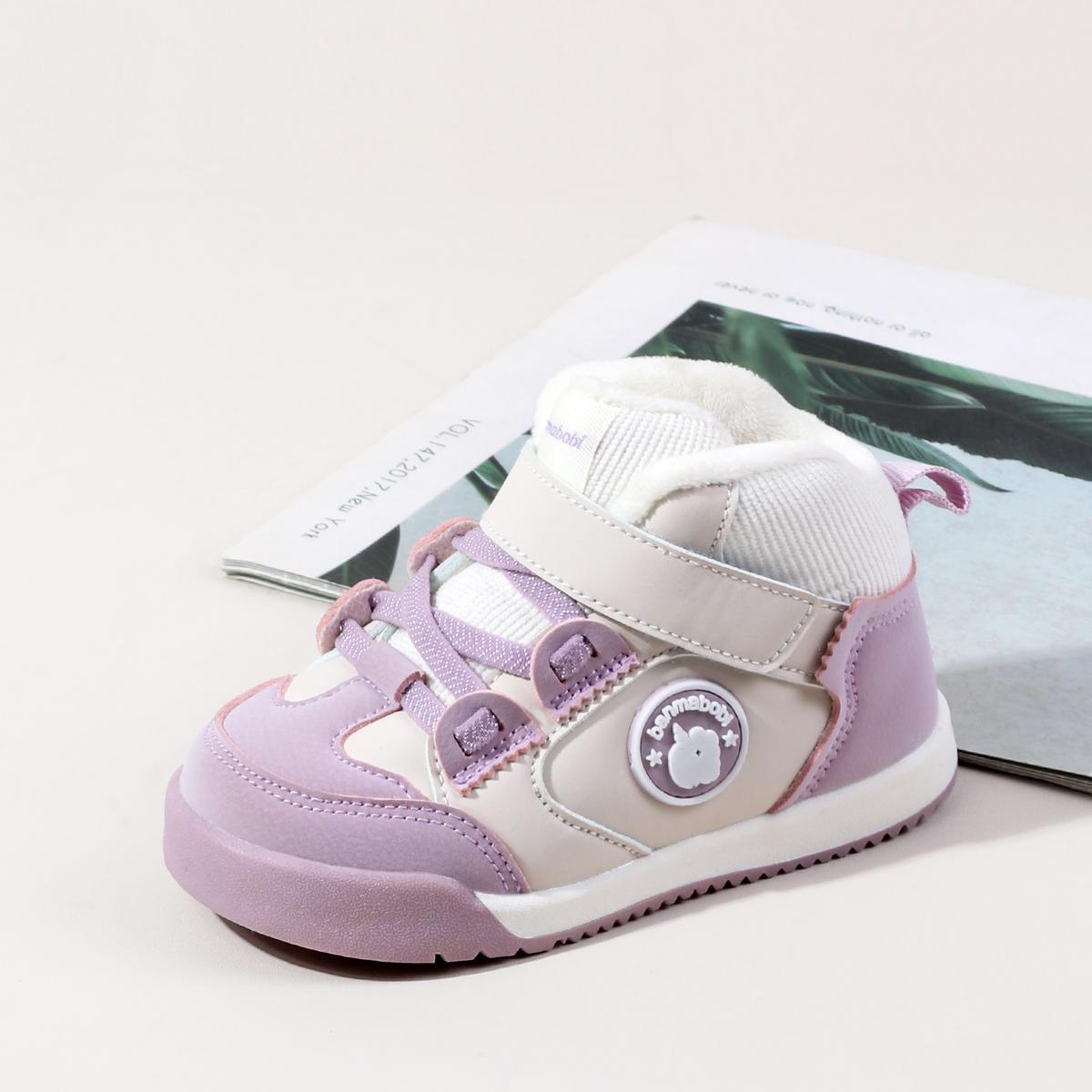 

Baby Wide Toe Barefoot Snow Boots Boys Girls Winter Minimalist Sneakers Girls Boys Warm Boot Toddler Shoes For 0-3.5Y 21 лавандовий