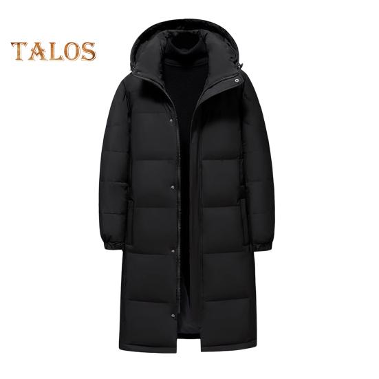 

Мужская и женская хлопковая куртка с капюшоном и длинным рукавом, теплая пуховая куртка, однотонная, средней длины, утолщенная стеганая верхняя одежда XXL чёрный