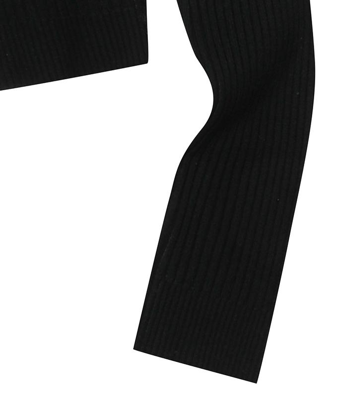 Mucent Orchid Ribbed Crop Knit Zip-Up (7 Colors)