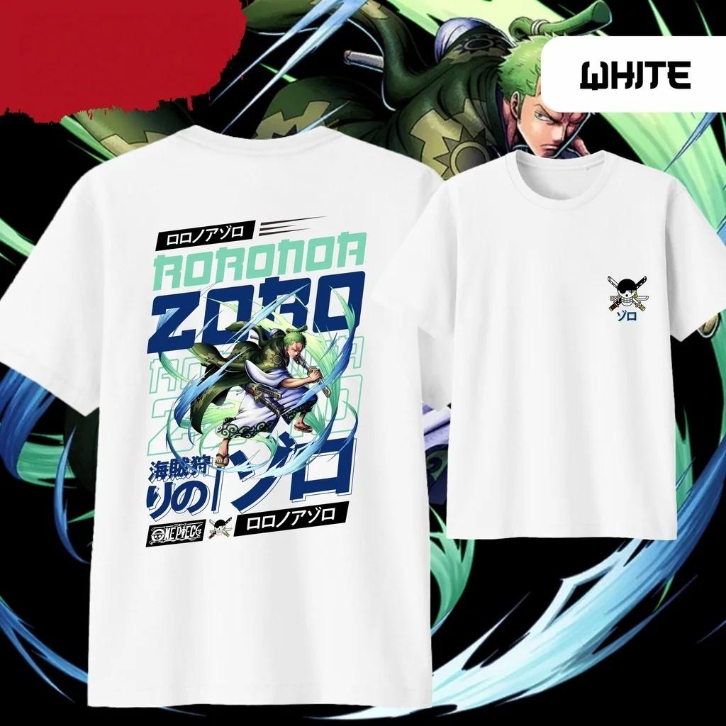 

2026 Fashion ONE PIECE Anime Roronoa Zoro Y2k Graphic Summer TShirt Men Women High Quality Japanese Cartoon Comfort Soft Clot... S разноцветный
