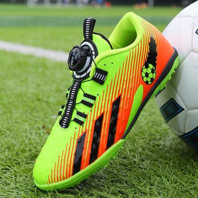 2024 nuove scarpe da calcio con fibbia girevole per bambini, TF, unghie rotte, ragazzi e ragazze, scarpe da allenamento per studenti in erba