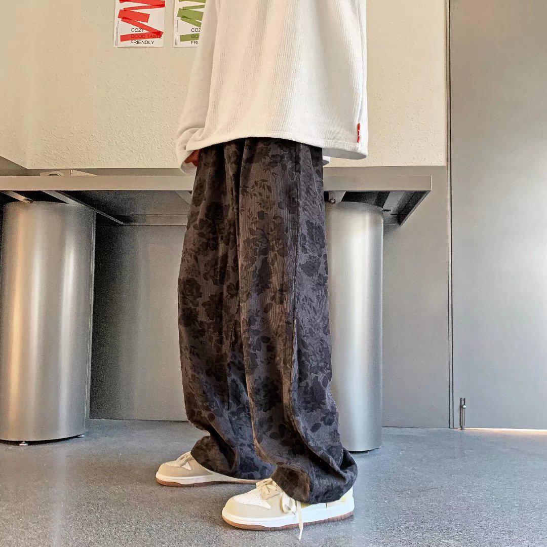 

2023 р. Американські широкі повсякденні брюки унісекс у стилі ретро – японський стиль вільного крою на вулицю для весни Triple Extra Large темно-сірий