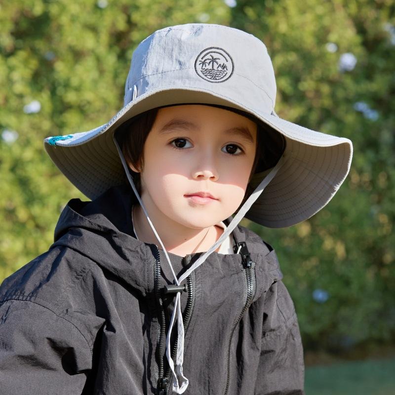 Children'S Uv Protection Bucket Hat Fashion Outdoor Hiking Hat Baby Sun Protection Sunshade Basin Hat