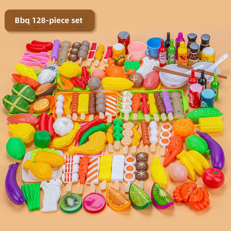 Kids' Pretend Play BBQ Set: Grilled Meat & Skewers Kitchen Toy