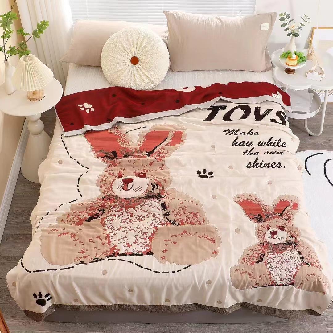 Многослойное марлевое полотенце одеяло полотенце одеяло односпальное двухспальное — фото 8