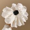 Französisch-Stil Weiße Blume Spitze Pferdeschwanz Haarnadel Für Damen Mädchen Süße Haar-Klammern Kopfschmuck Mode Vielseitige Haar-Accessoires