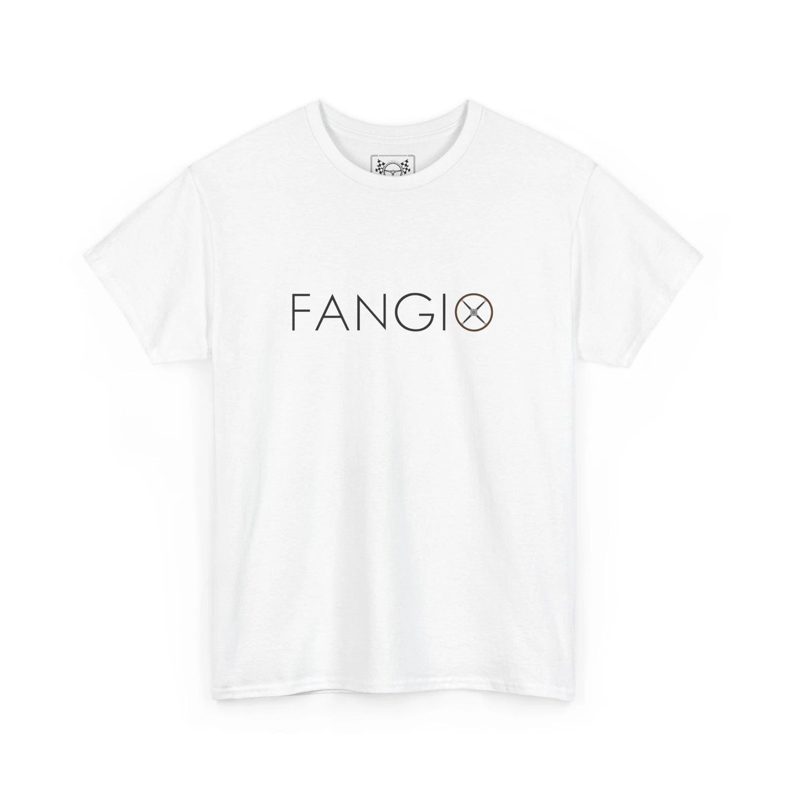 

Fangio Steering Wheel Vintage T-Shirt - Formula Racing Retro Tee - Race Fan Gift XL