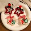 1-2Pcs Christmas Plush Star Hair Clips Side Hairpin Clip New Year Decoration Shattered Clips Hair Accessory Headwears Winter