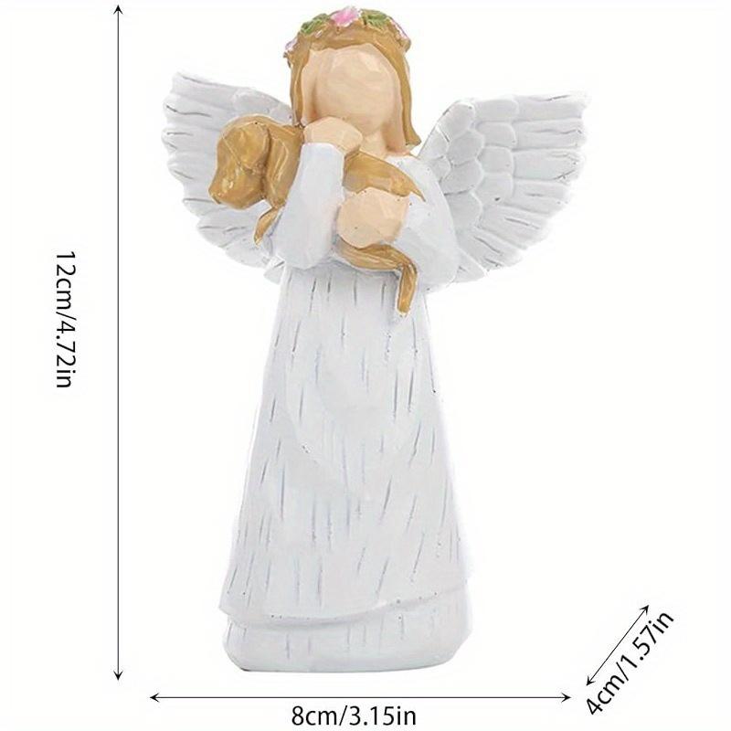 

1 шт. Мир обнимает собаку белое крыло ангела поделки украшение для дома и рабочего стола украшение для семейного дома европейский и американский стиль креативные ангельские поделки из смолы белый