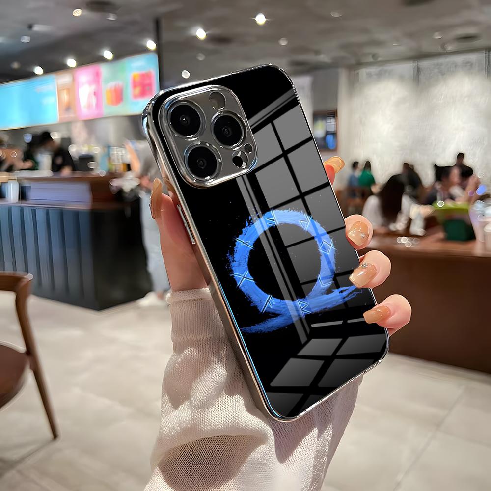 God Of Wars Phone Case For IPhone 17 Pro Max 15 Pro 16 14 Plus 12 13 Mini 11 Pro Shockproof Electroplated Glass Cover