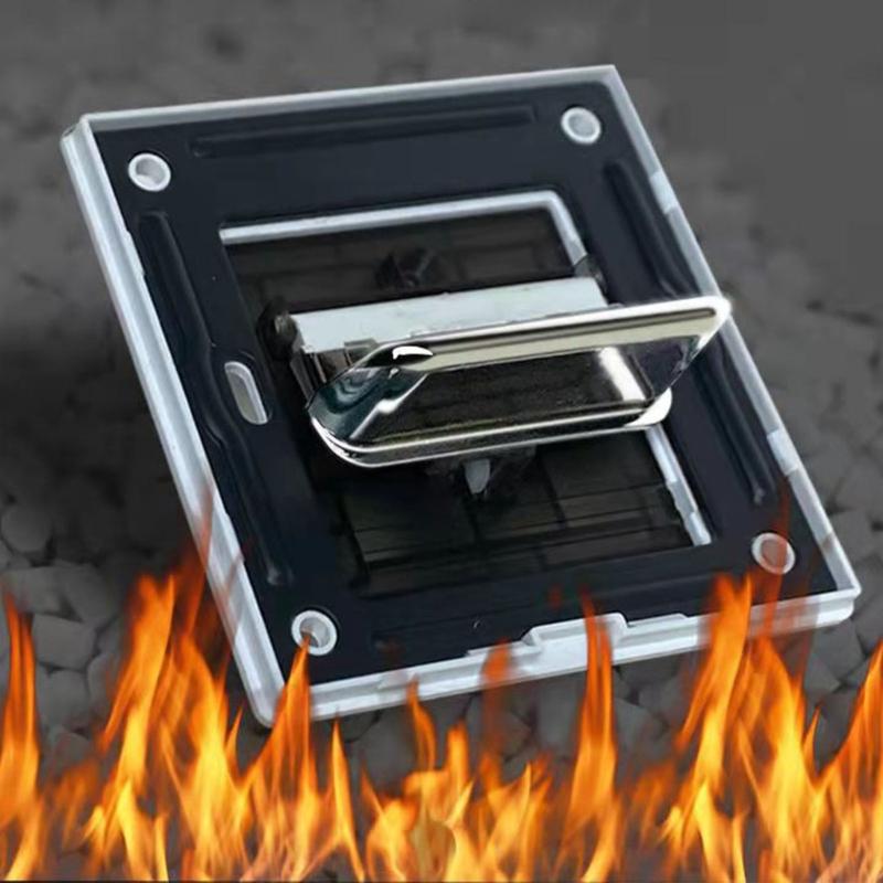 Upgrades Toggles Resets Electrical Switches Panel Hardened Glass Cover Strong Design Wall Mounted Accessory for Household