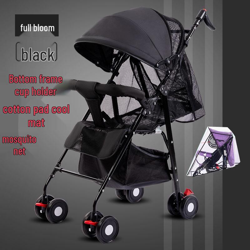 Lightweight Foldable Baby Stroller for Sitting or Lying