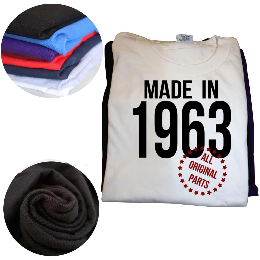 Funny Made In 1963 All Original Parts T Shirts Graphic Cotton Streetwear Short Sleeve Birthday Gift Tshirt Mens Clothing